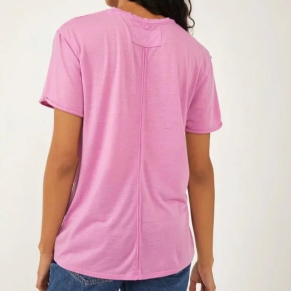 NWT Free People Vella Tee / Pink Plum - Picture 2 of 3